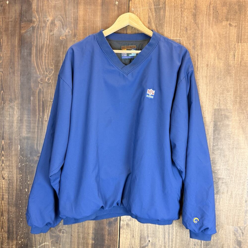 Vintage NFL Alumni Los Angeles Rams Pullover Windbreaker Jacket Mens XL Navy